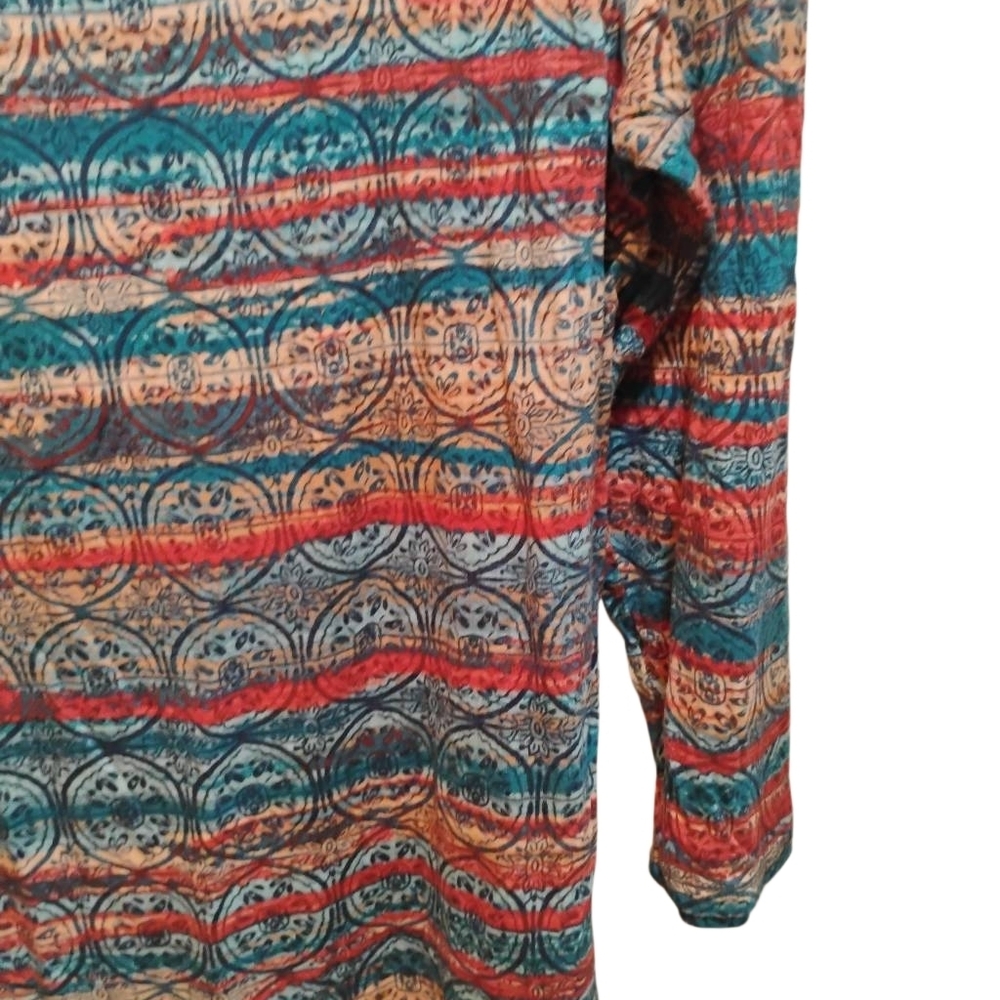 Ruby Rd. Multicolor Patterned Long Sleeve Top - Picture 10 of 11